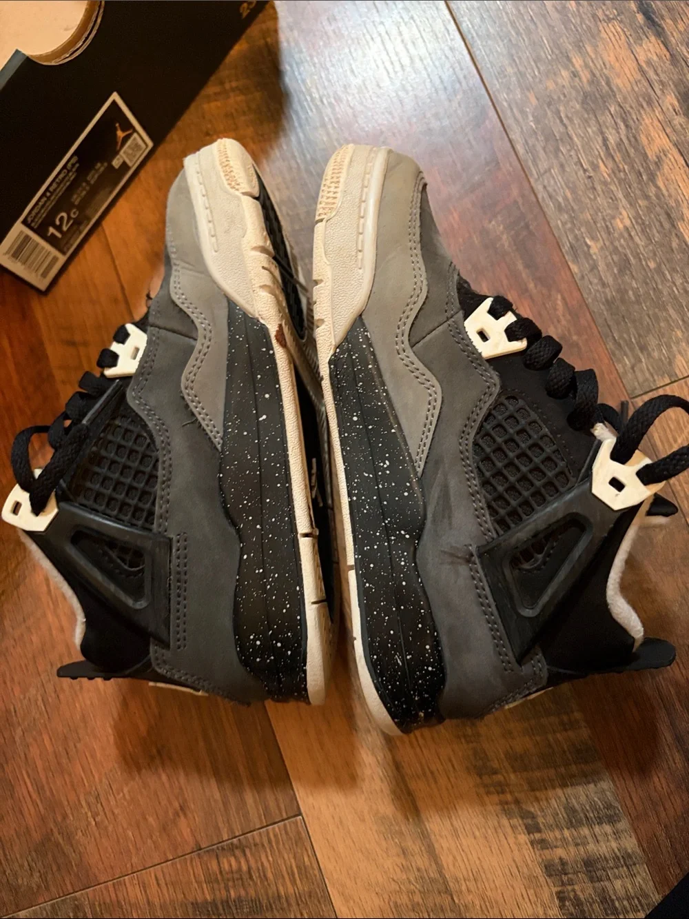 Jordan 4 Retro (PS) Black/White/Anthracite Box Label